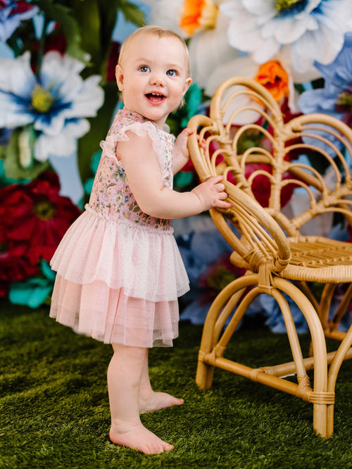 Fleur Harris Tutu Bodysuit Dress - Strawberry Cream