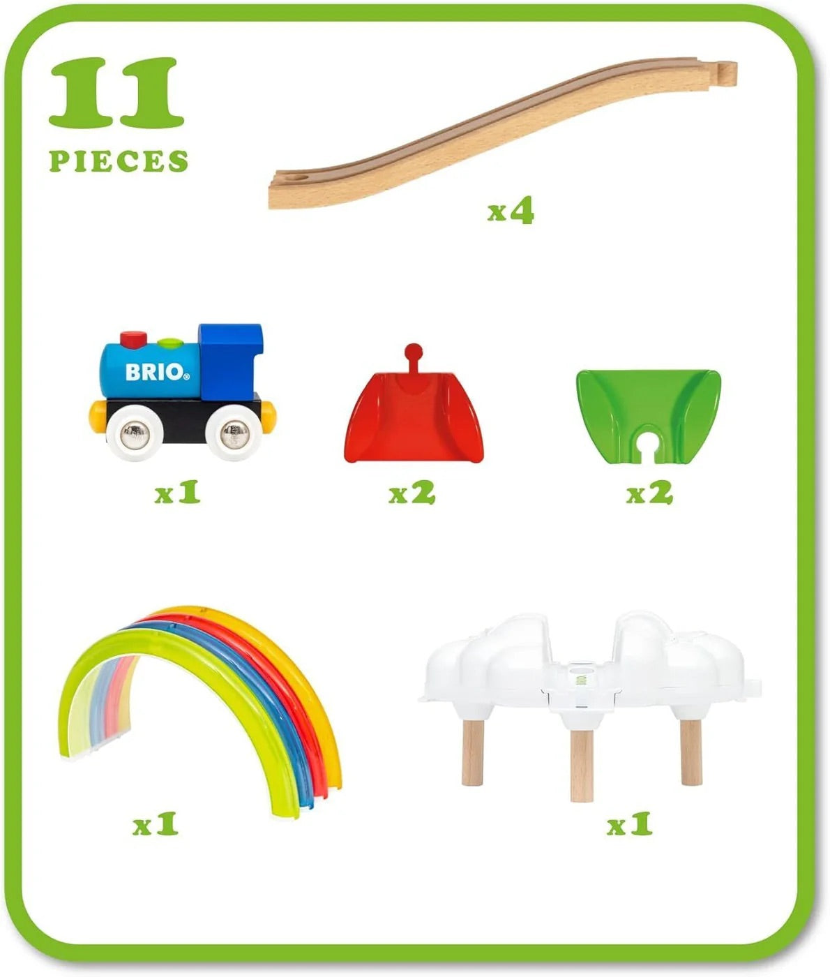 BRIO Railway Light Up Rainbow Set