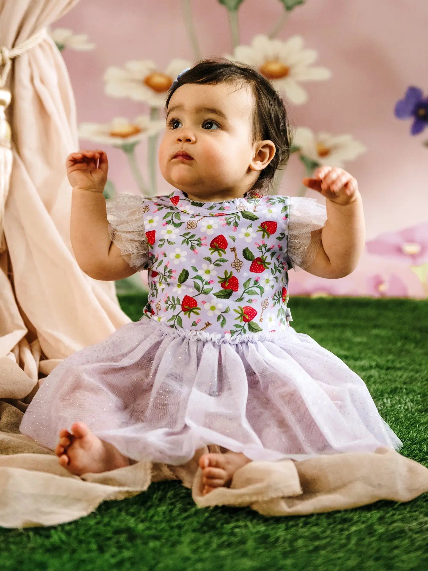 FLEUR HARRIS 'All My Hearts' Dreamy Tutu Bodysuit Dress - Violet