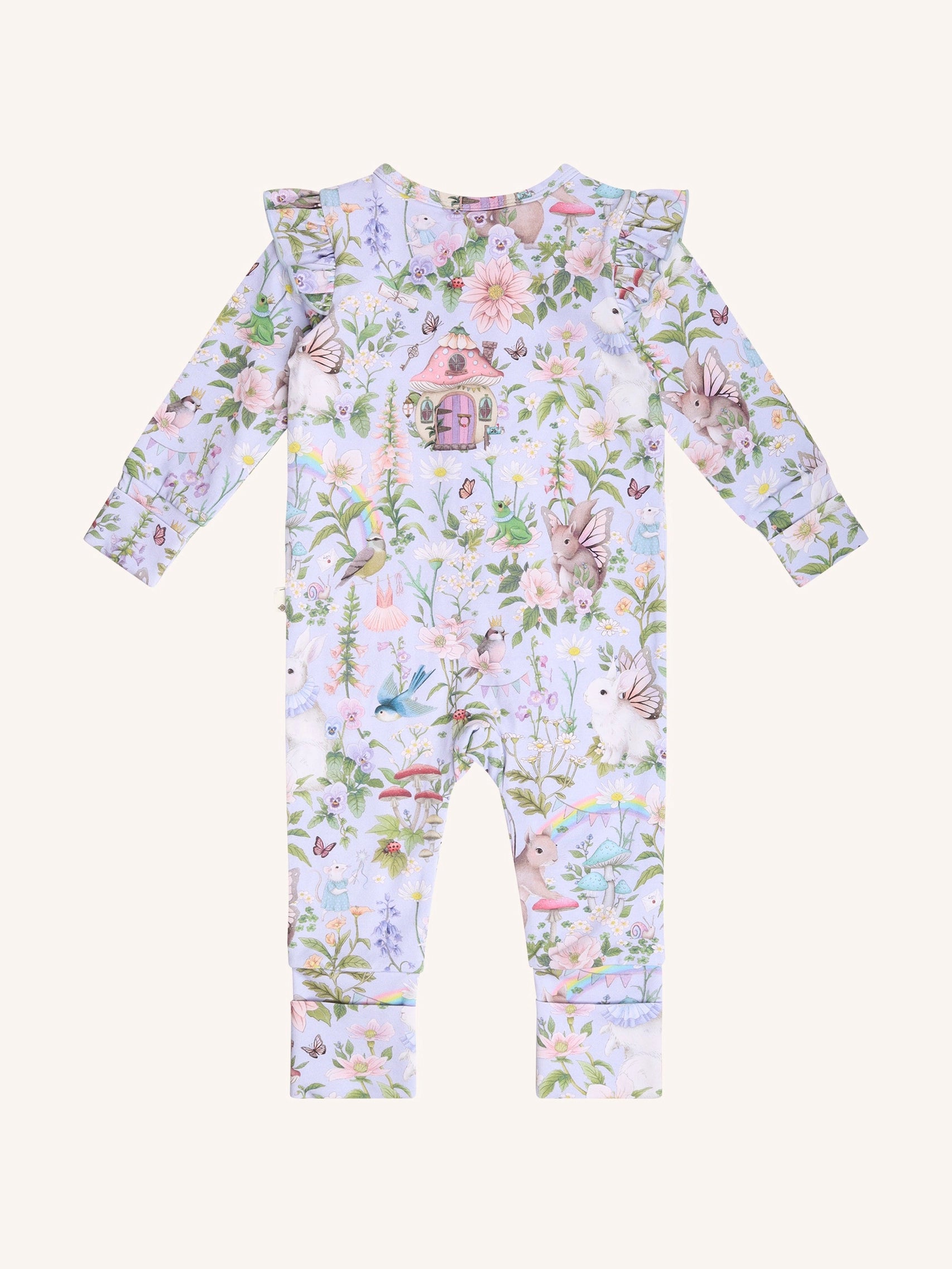 Fleur Harris Precious Frill Coverall Onesie - Cornflower