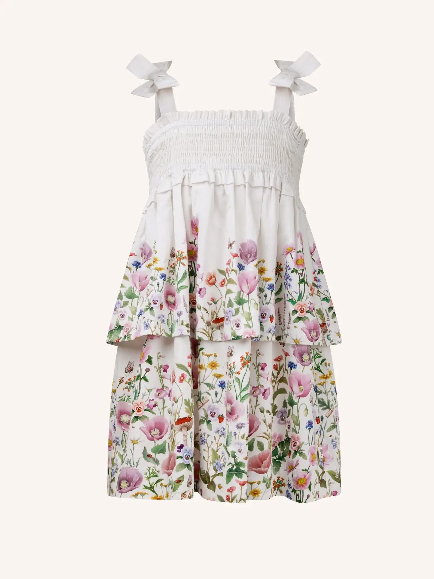 FLEUR HARRIS Lattice Dress - Snow