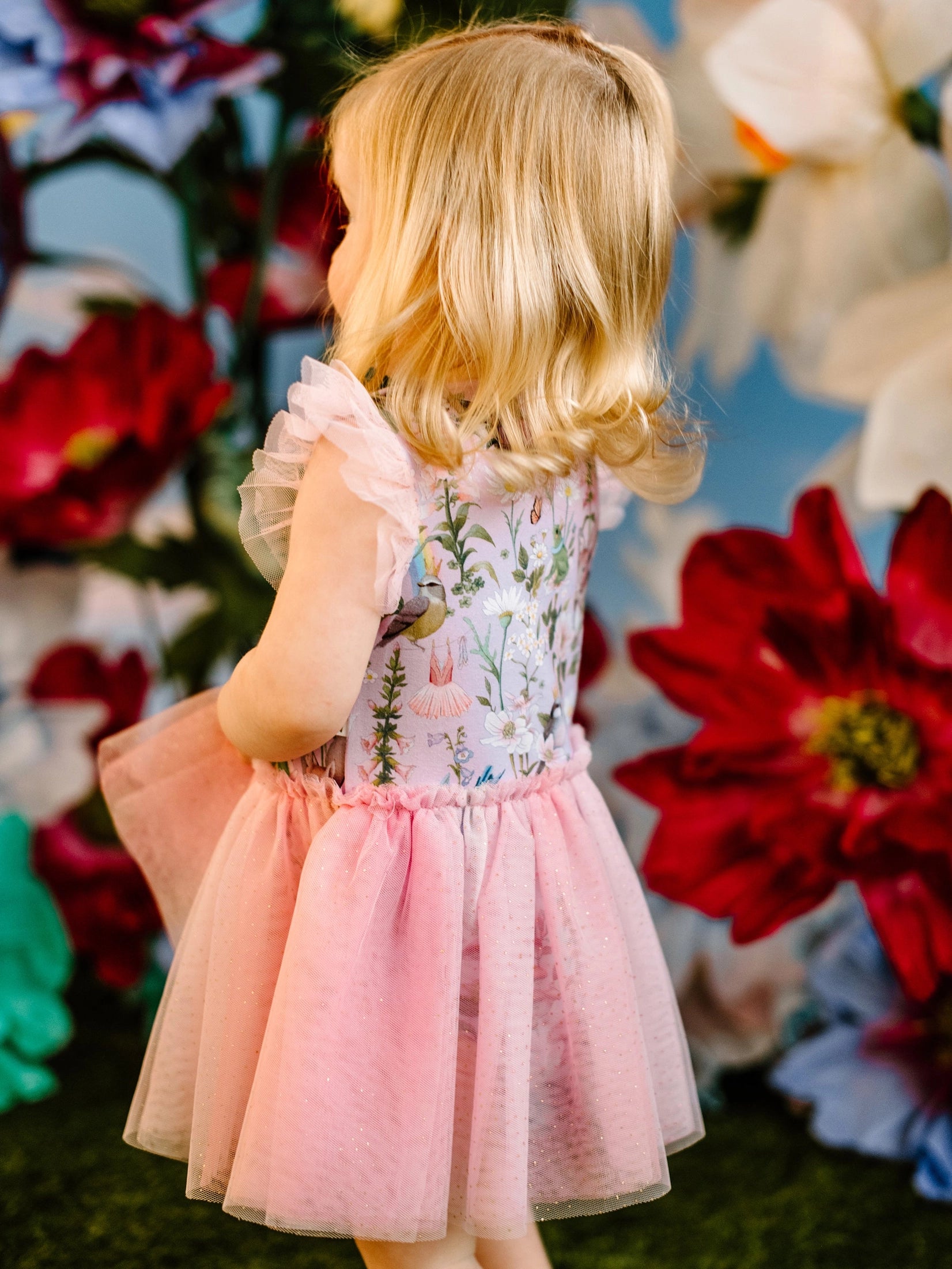 Fleur Harris Dreamy Tutu Bodysuit Dress - Pink Lavender