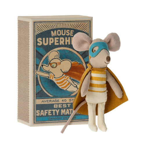 MAILEG Mouse Superhero in matchbox