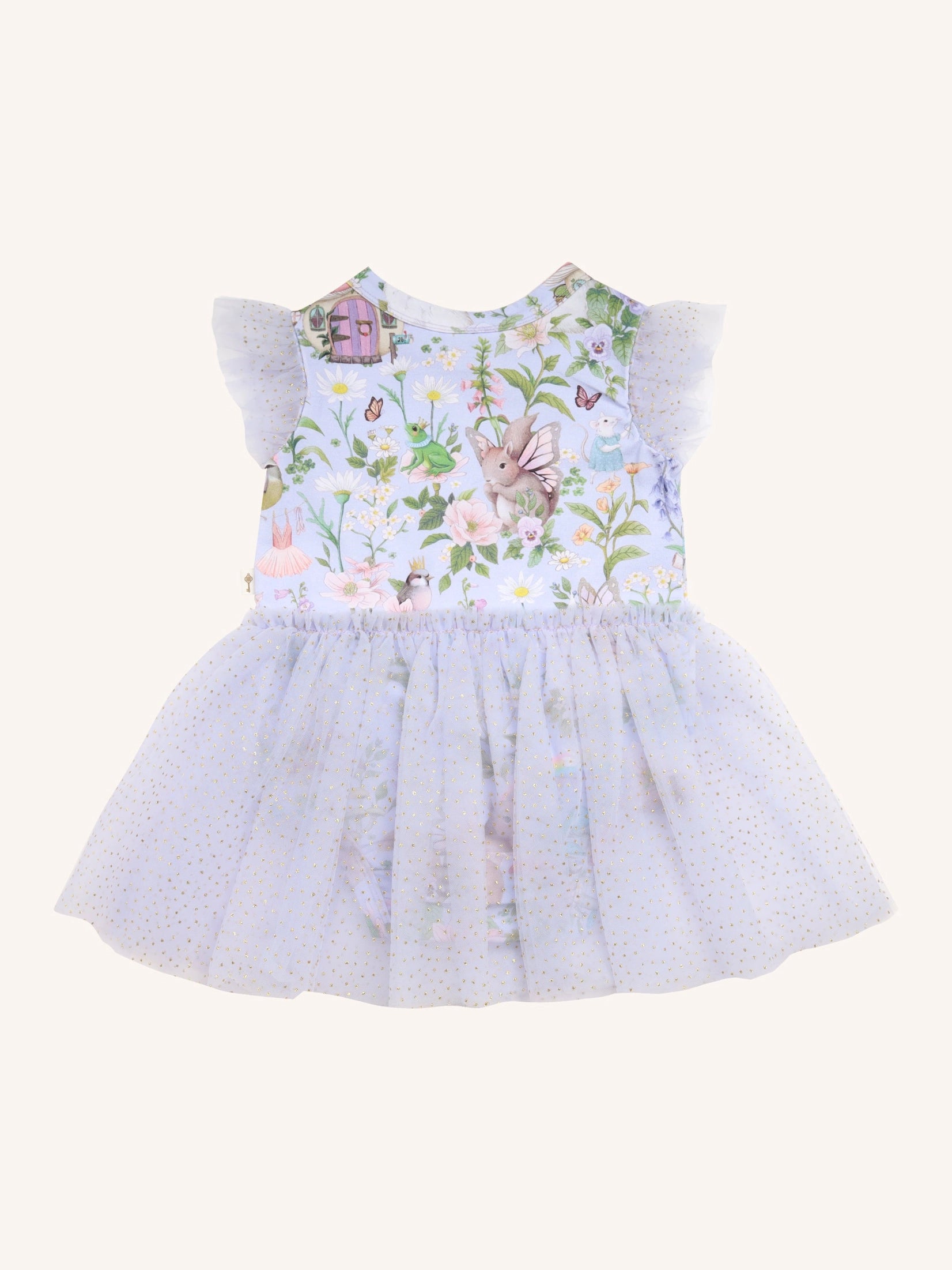 Fleur Harris Dreamy Tutu Bodysuit Dress Baby - Cornflower