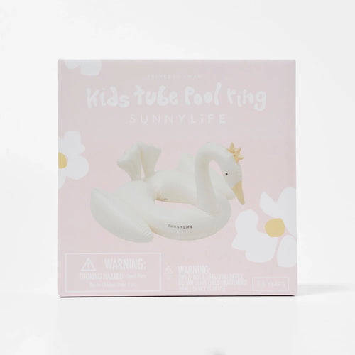 SUNNYLIFE Kids Tube Pool Ring - Princess Swan