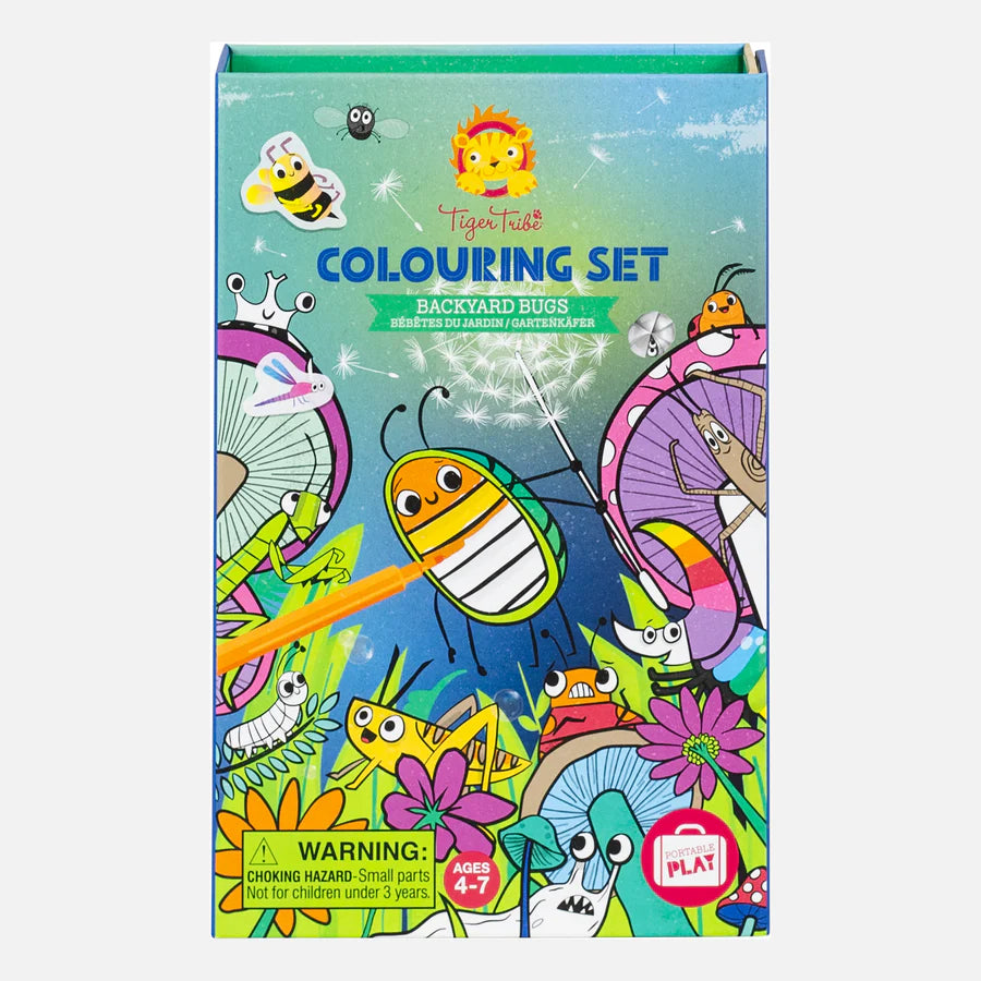 Tiger Tribe colouring set backyard bugs