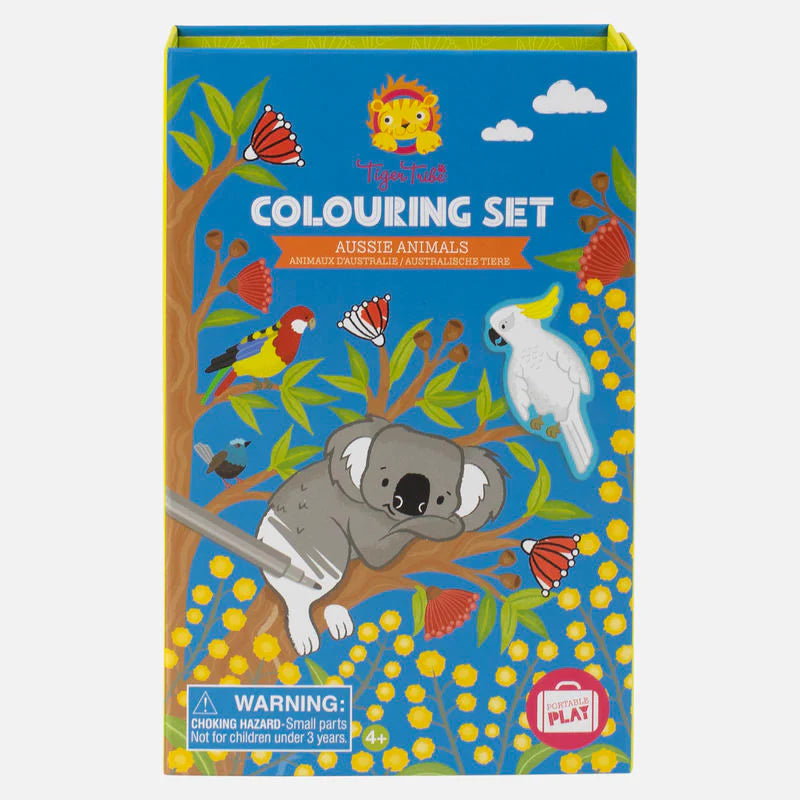 colouring set aussie animals