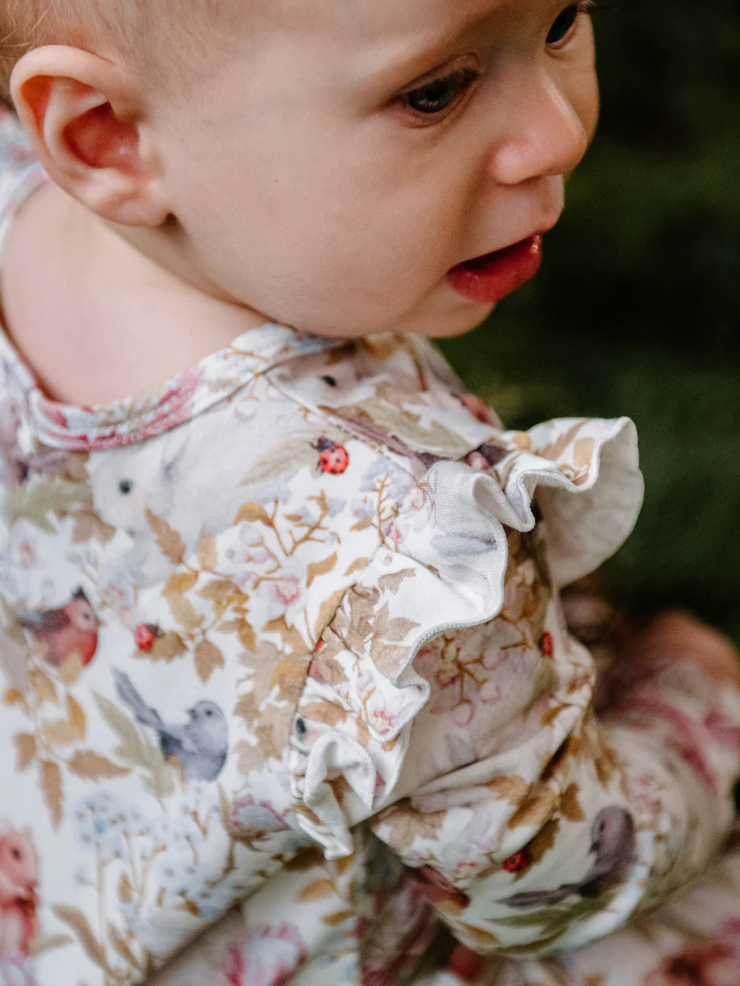 Fleur Harris Precious Frill Coverall Onesie - Woodlands Marshmallow