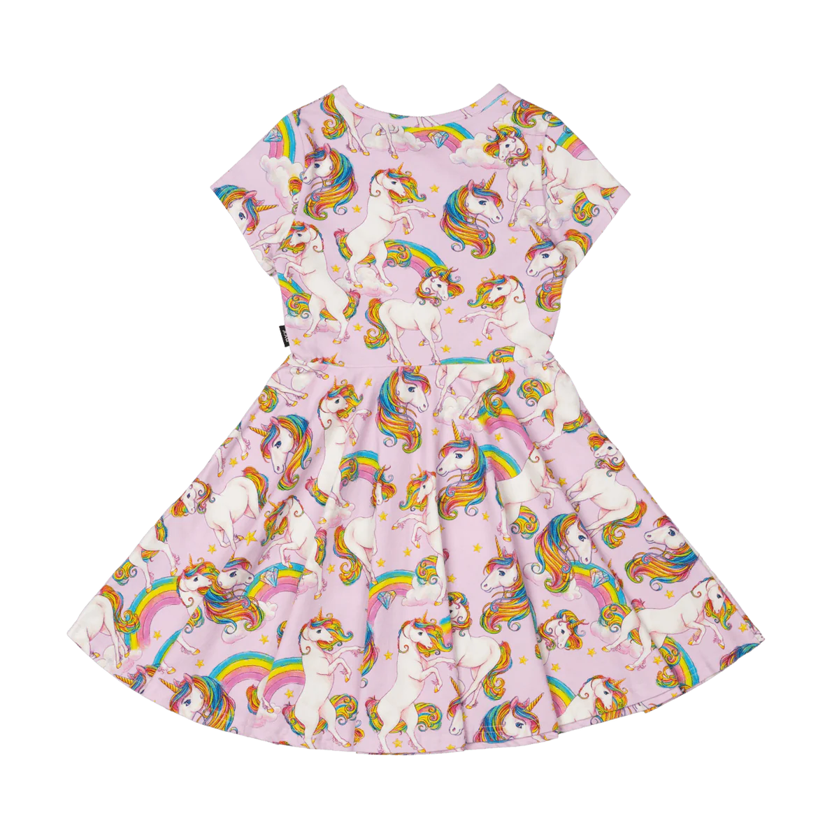 ROCK YOUR BABY Unicorn Rainbow Waisted Dress