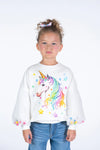 ROCK YOUR BABY Unicorn Tulle Sleeve Sweatshirt