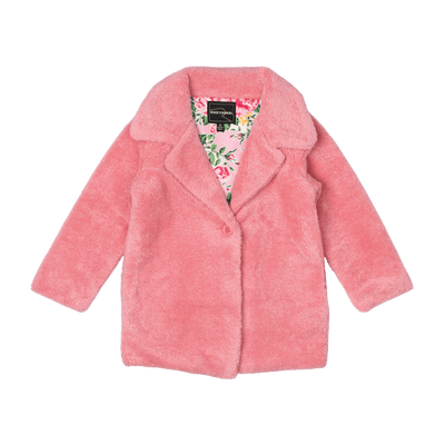 ROCK YOUR BABY Pink Faux Sherpa Jacket