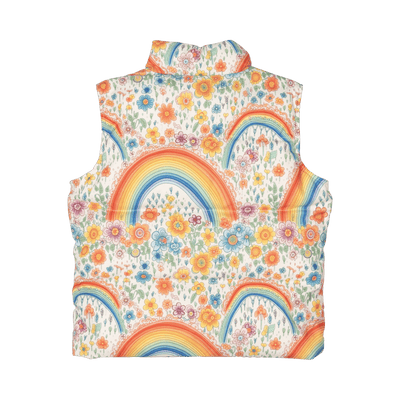 ROCK YOUR BABY Rainbow Floral Padded Vest