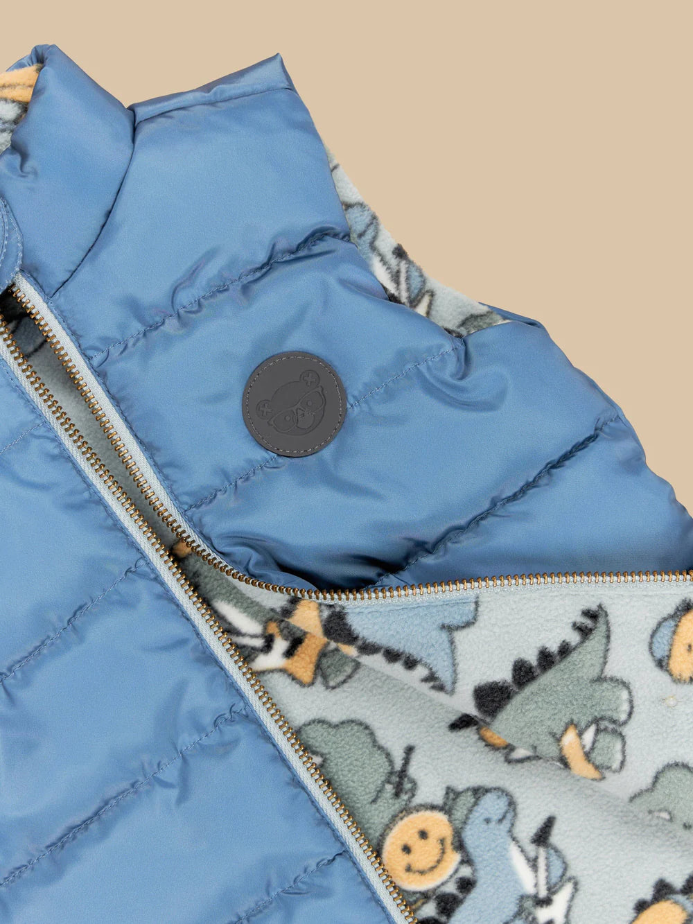 HUX Dino Band Reversible Fleece Vest in Night