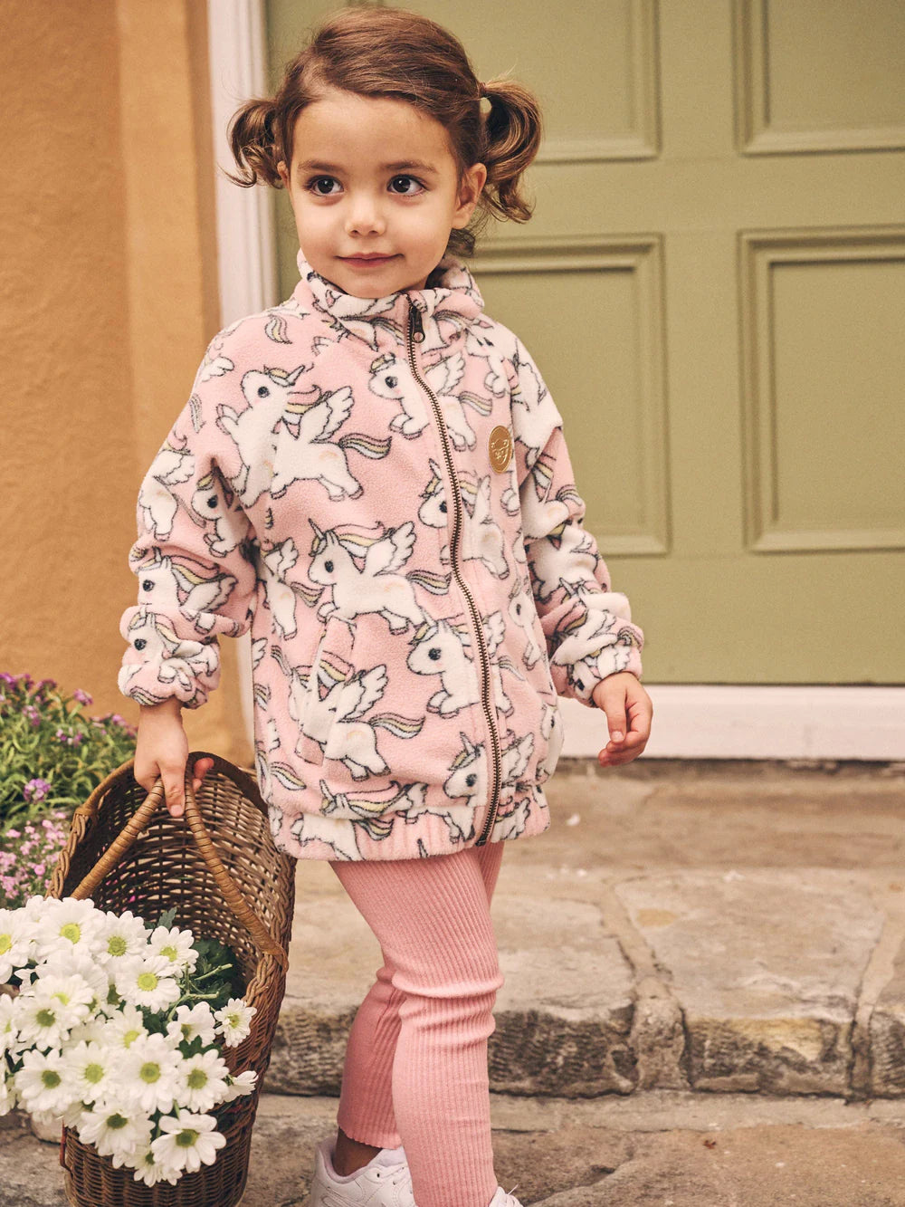 HUX Magical Unicorn Fleece Jacket in Rosebud