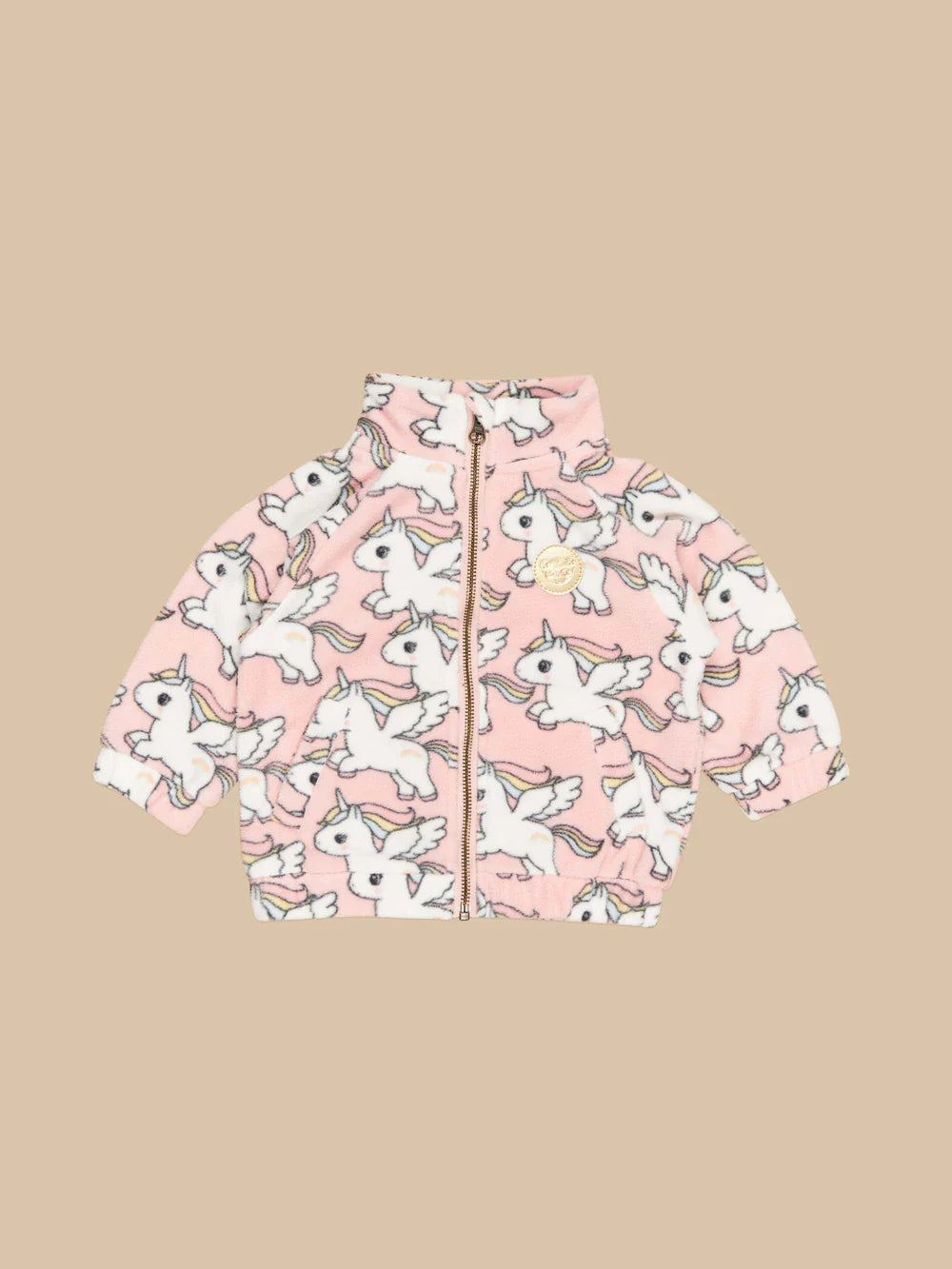HUX Magical Unicorn Fleece Jacket in Rosebud