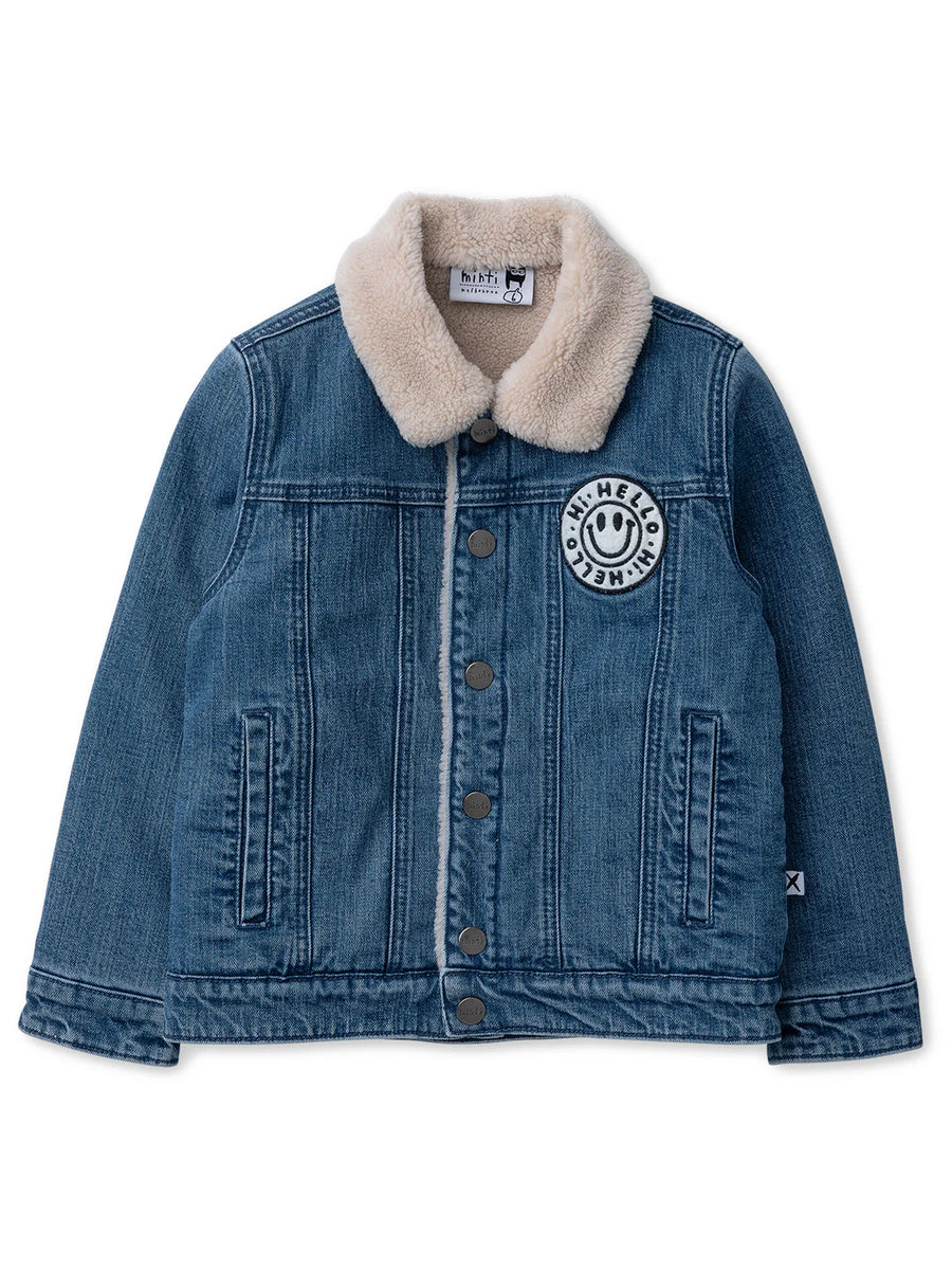 Minti Teddy Denim Bomber
