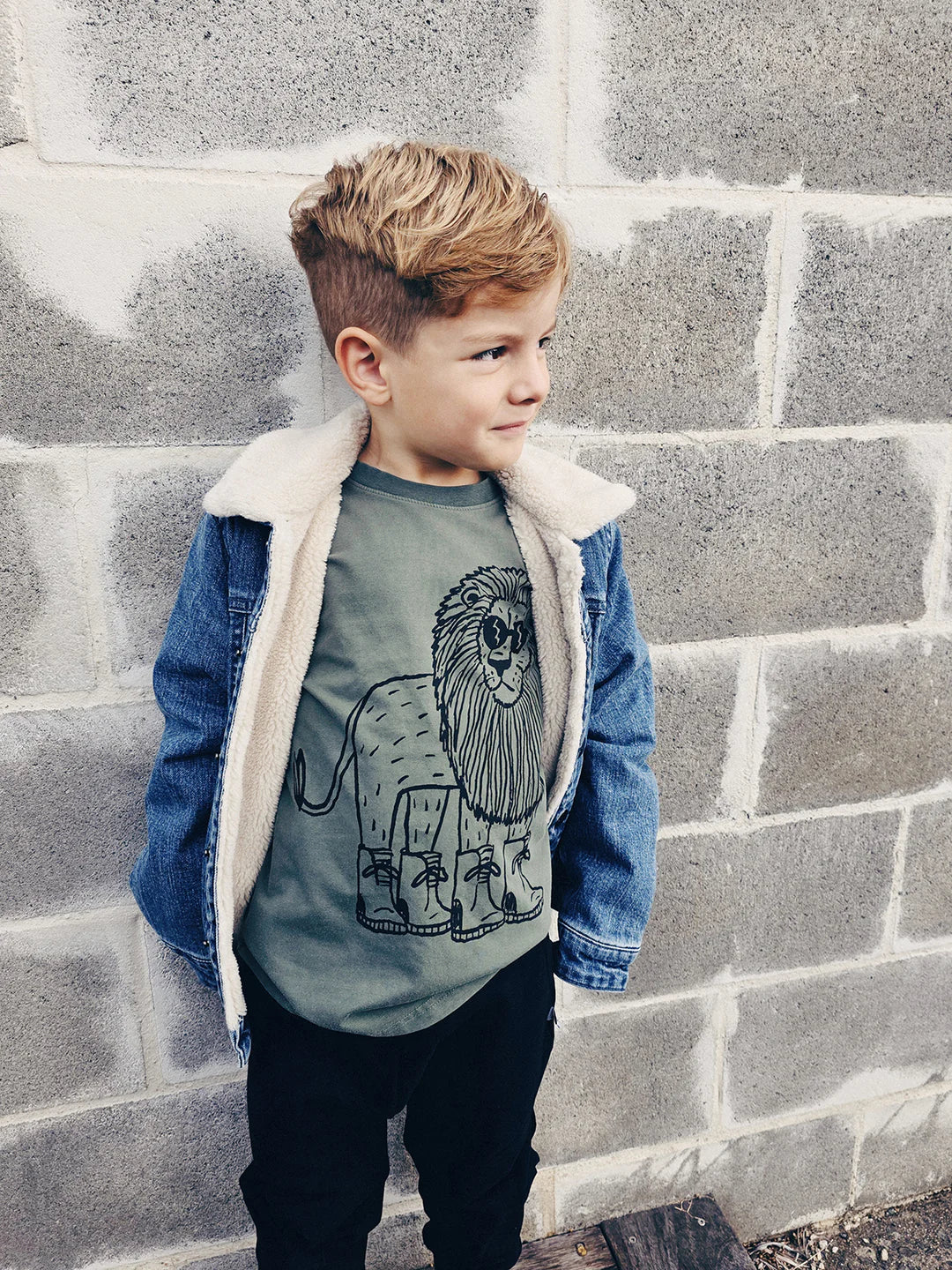 Minti Teddy Denim Bomber