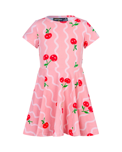 Cherry Squiggle Waisted Dress