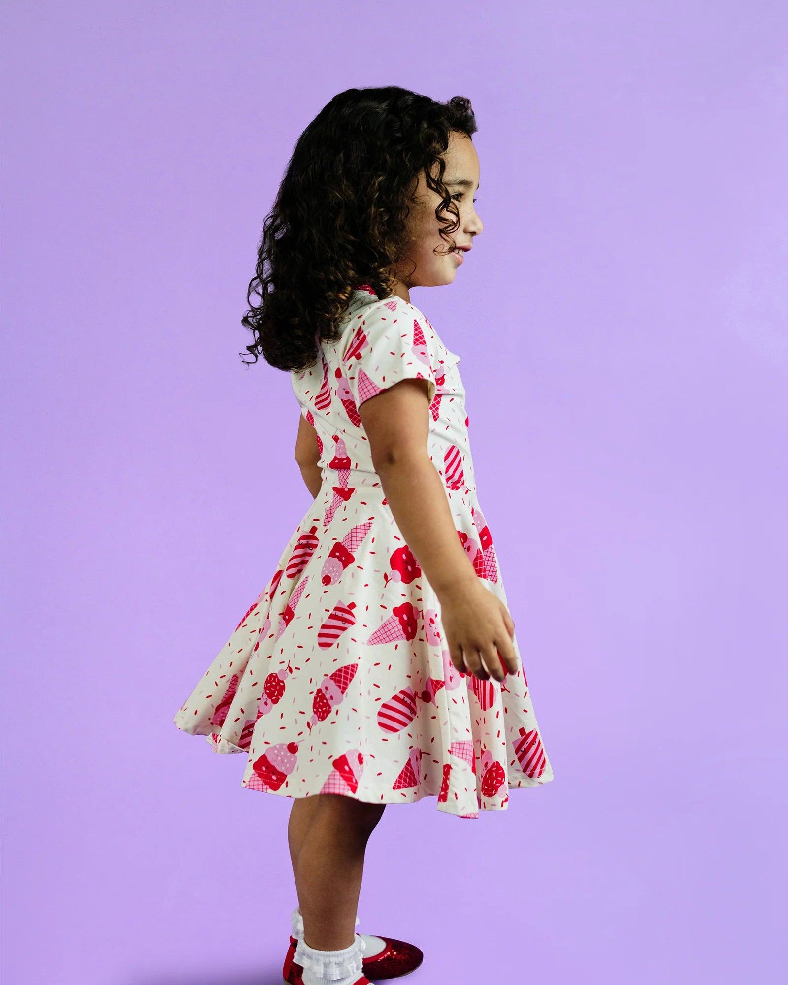 Cherry Ice Cream Waisted Dress