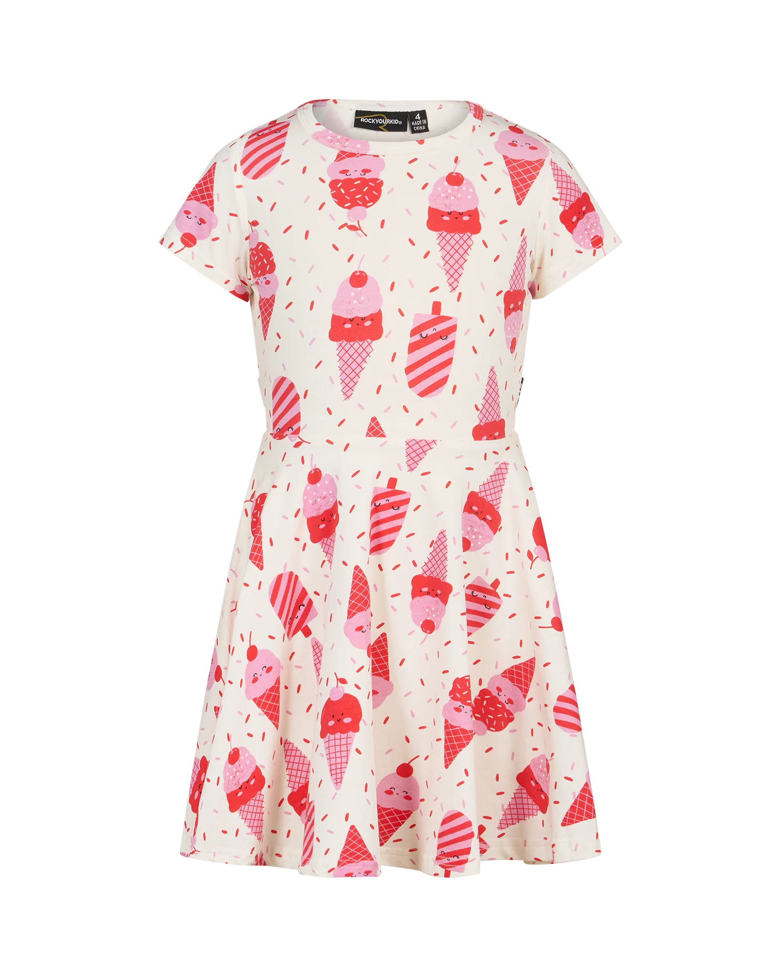 Cherry Ice Cream Waisted Dress