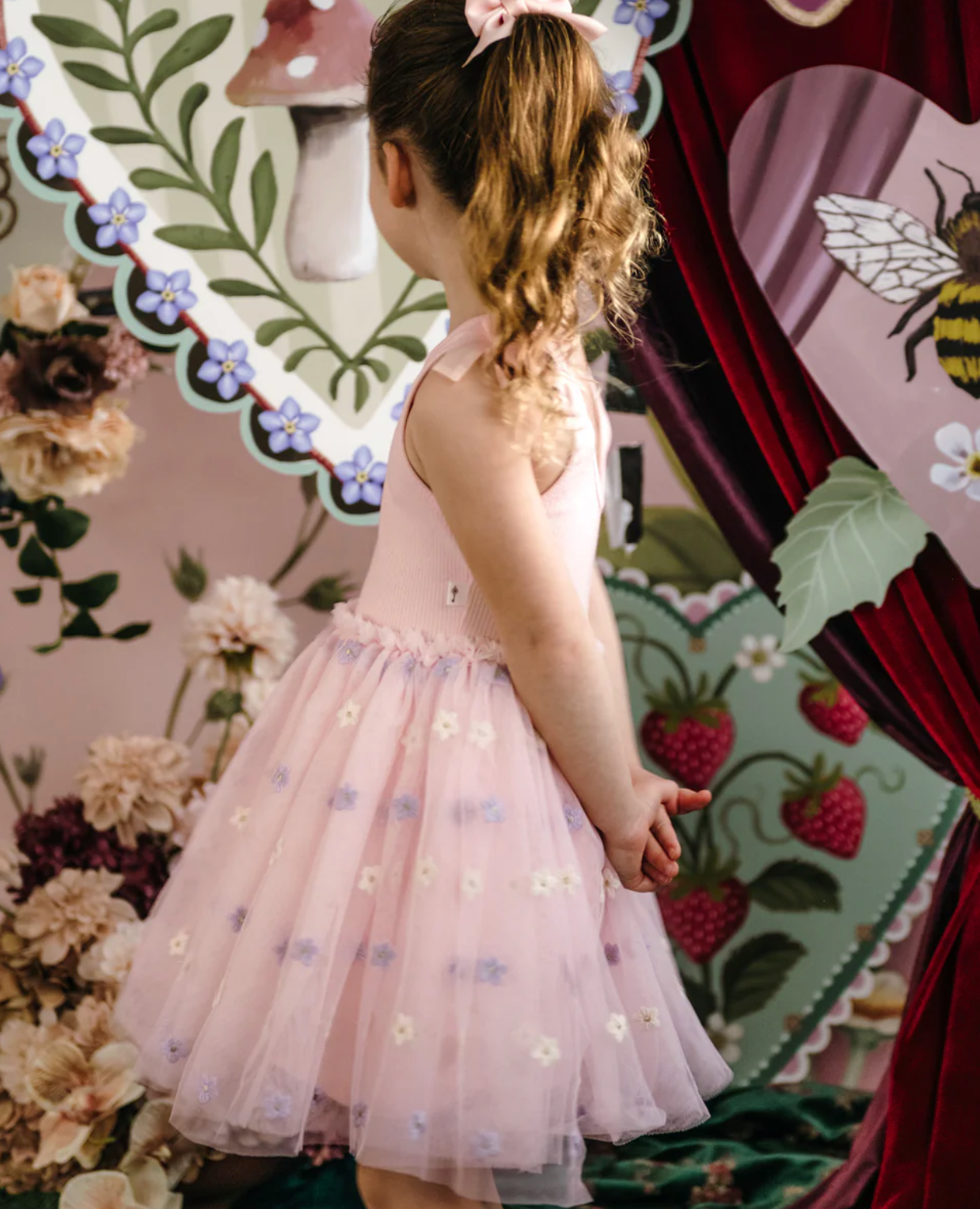 FLEUR HARRIS 'All My Hearts' Bonnie Bow Dress - Blossom