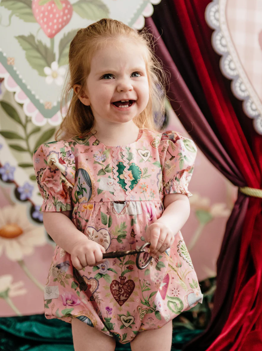 FLEUR HARRIS 'All My Hearts' Mimi Romper - Parfait Pink