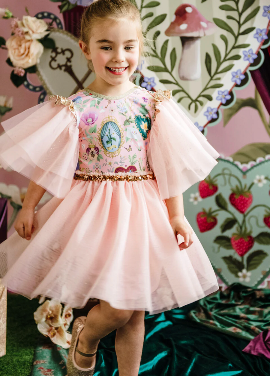 FLEUR HARRIS 'All My Hearts' Ornate Tutu Dress - Parfait Pink