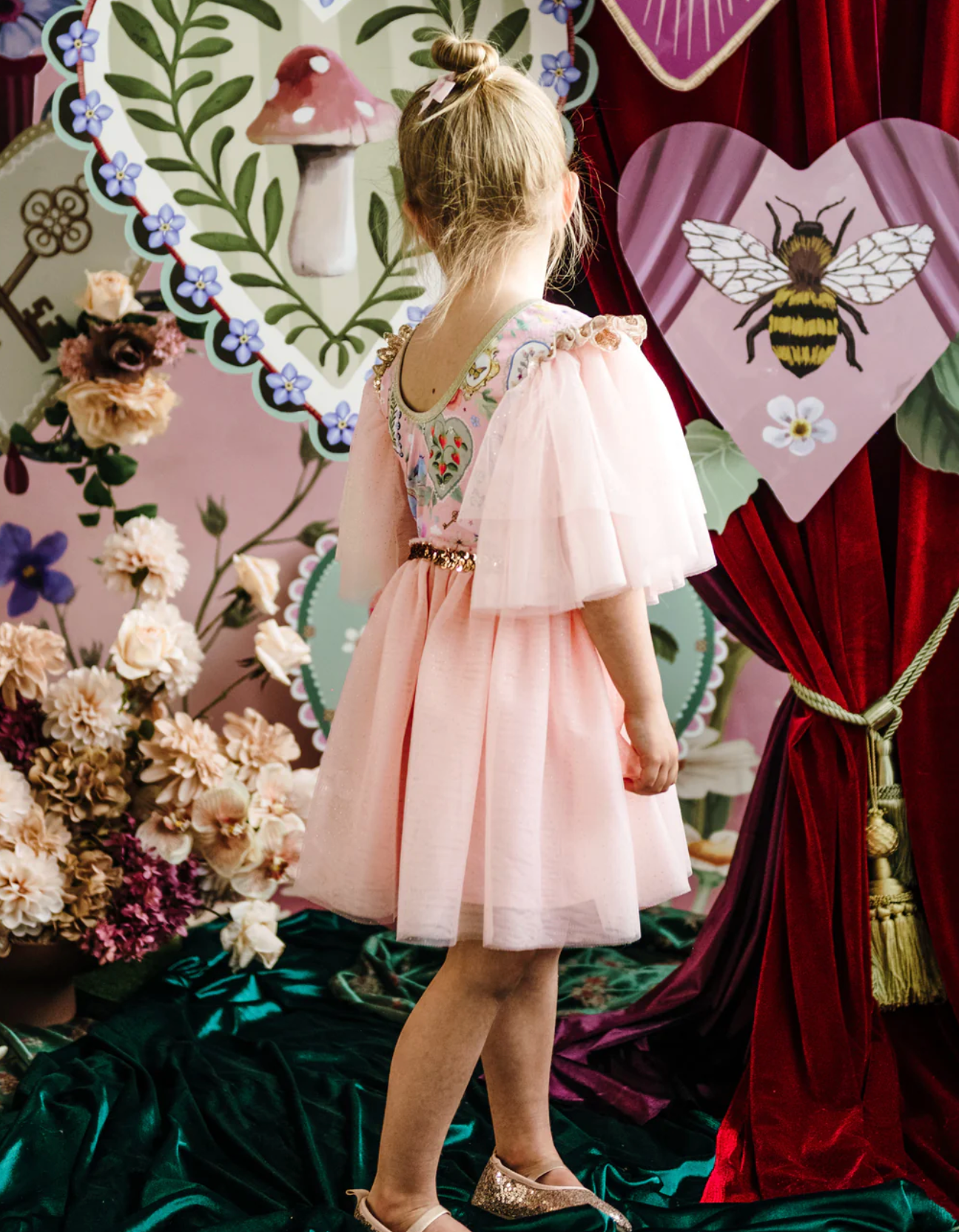 FLEUR HARRIS 'All My Hearts' Ornate Tutu Dress - Parfait Pink