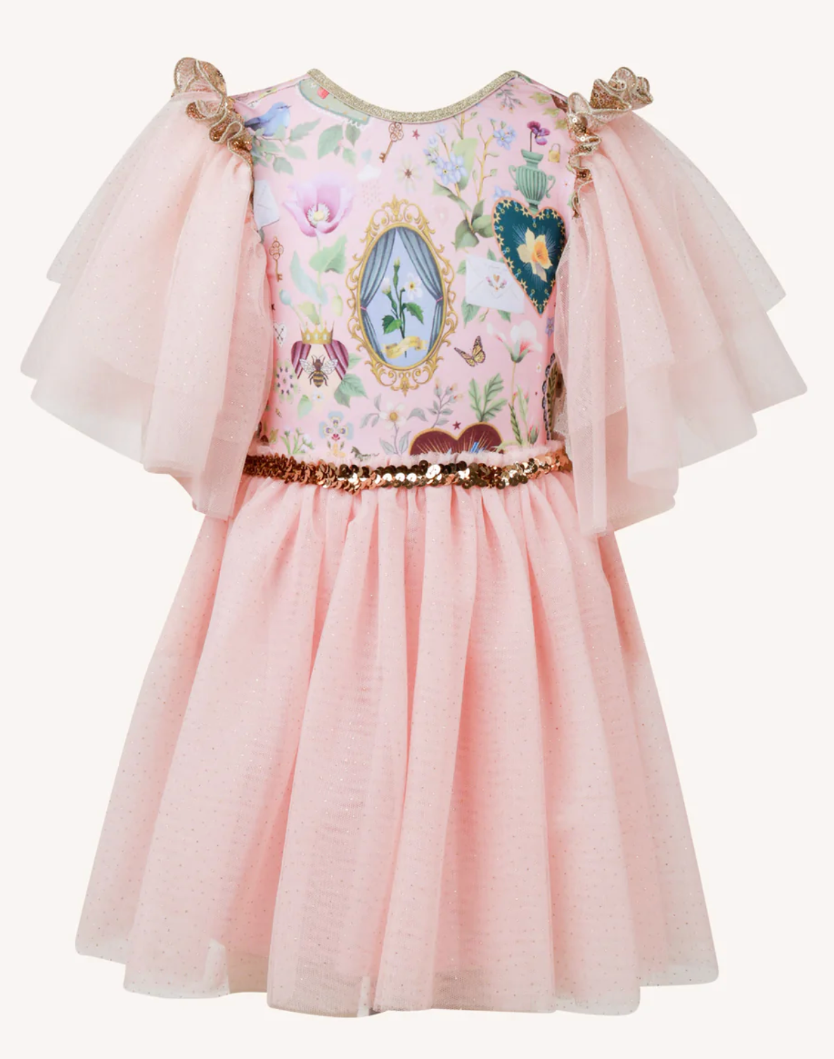 FLEUR HARRIS 'All My Hearts' Ornate Tutu Dress - Parfait Pink