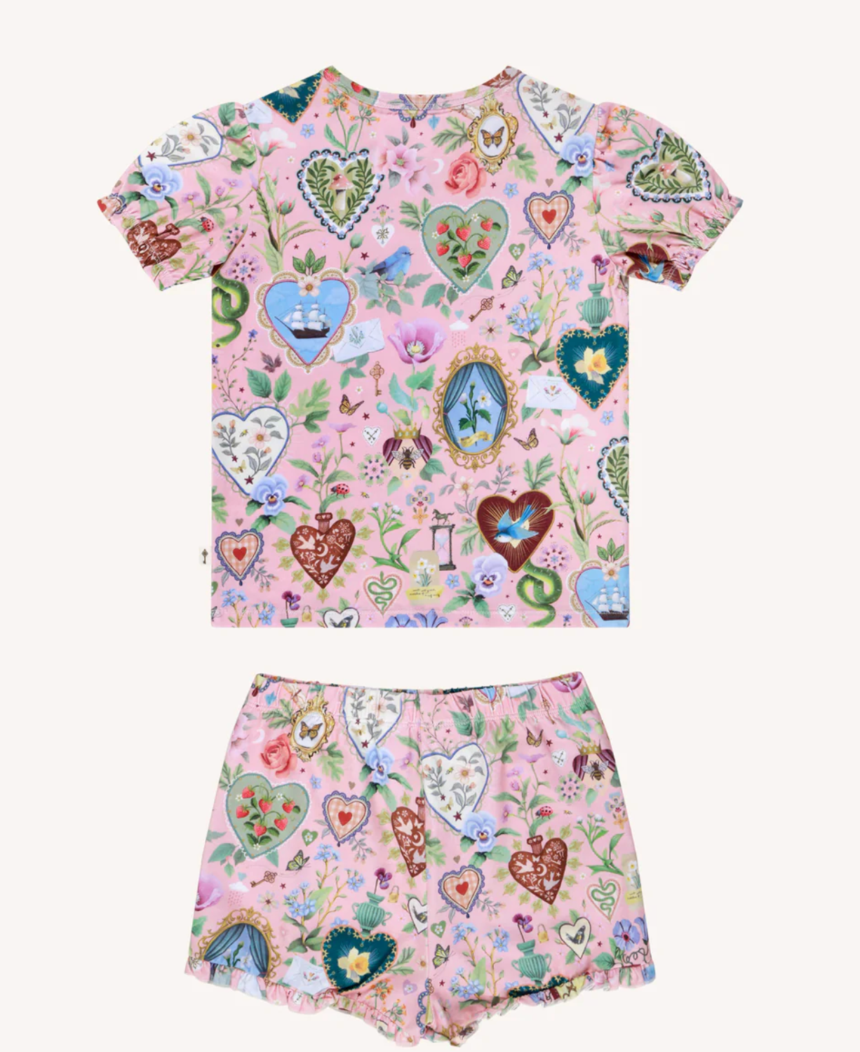 FLEUR HARRIS 'All My Hearts' Plume Sleep Set - Parfait Pink