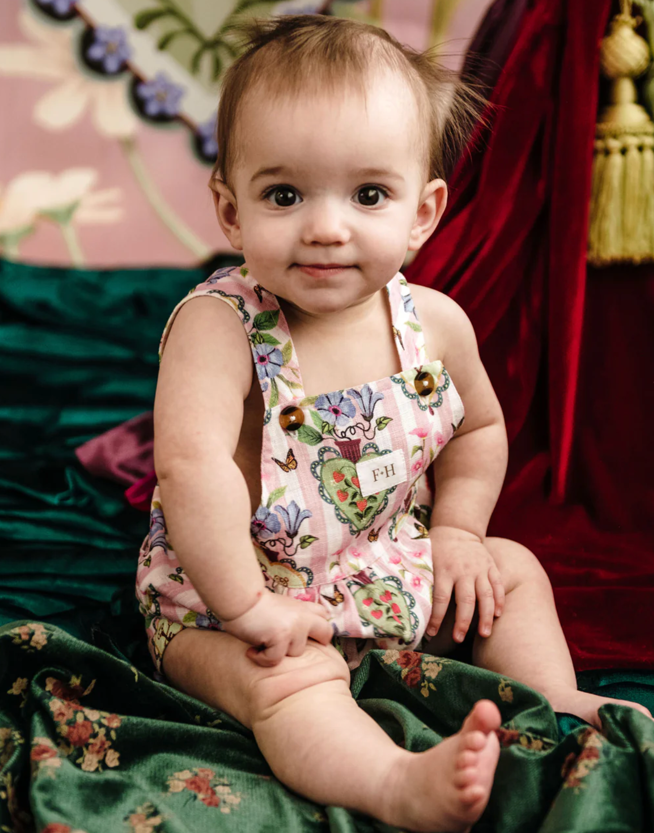 FLEUR HARRIS 'Hearts' Lulu Shortall - Pink Stripe