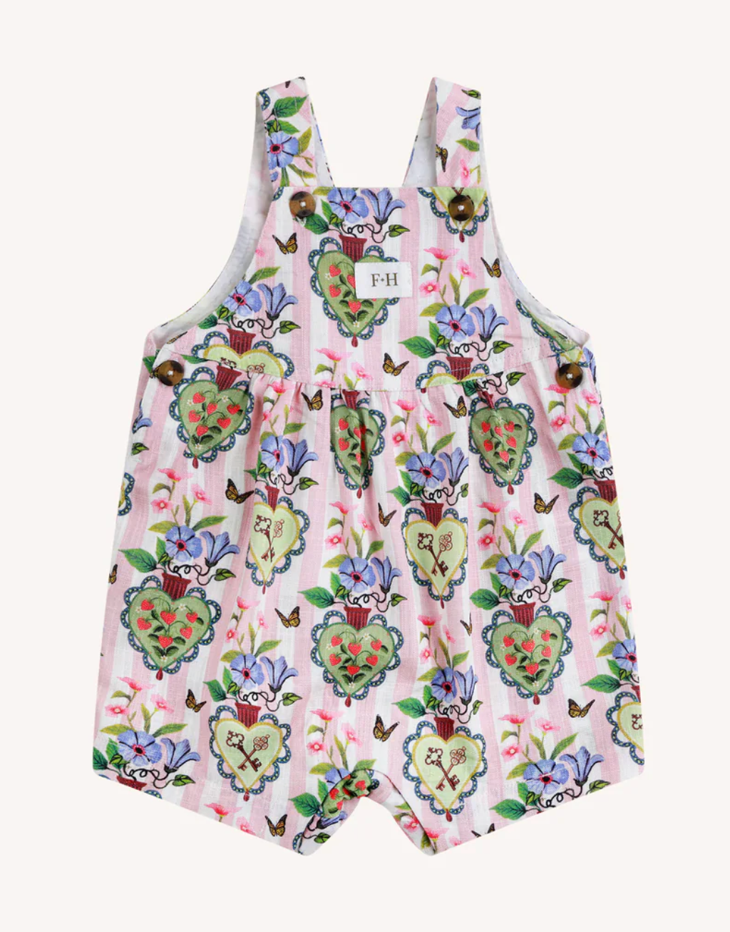 FLEUR HARRIS 'Hearts' Lulu Shortall - Pink Stripe