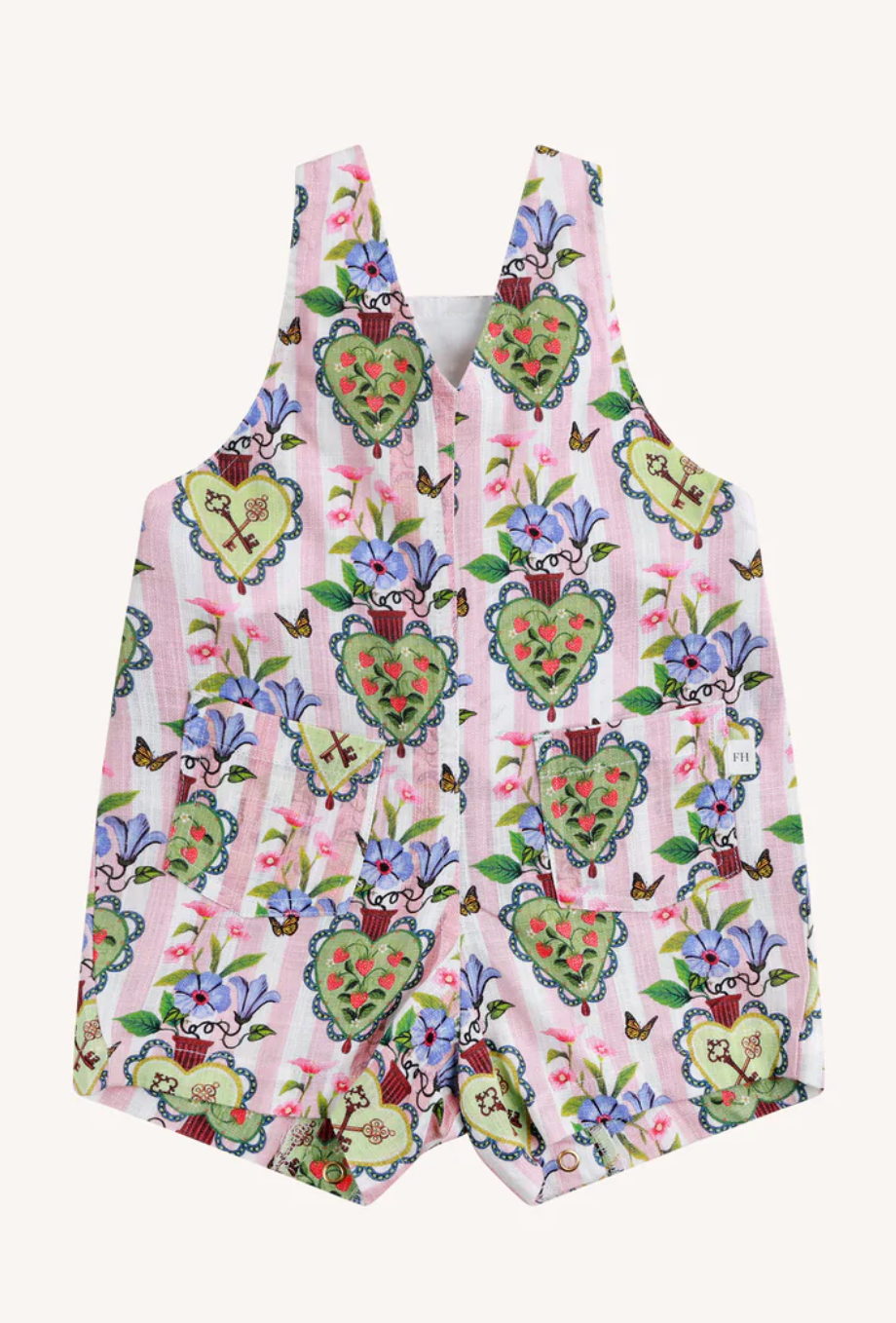 FLEUR HARRIS 'Hearts' Lulu Shortall - Pink Stripe