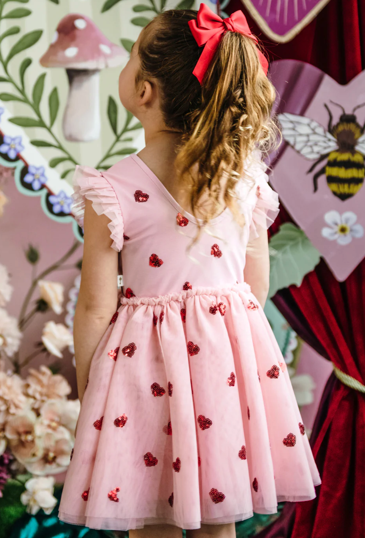 FLEUR HARRIS 'Hearts' Tutu Dress - Strawberry Cream