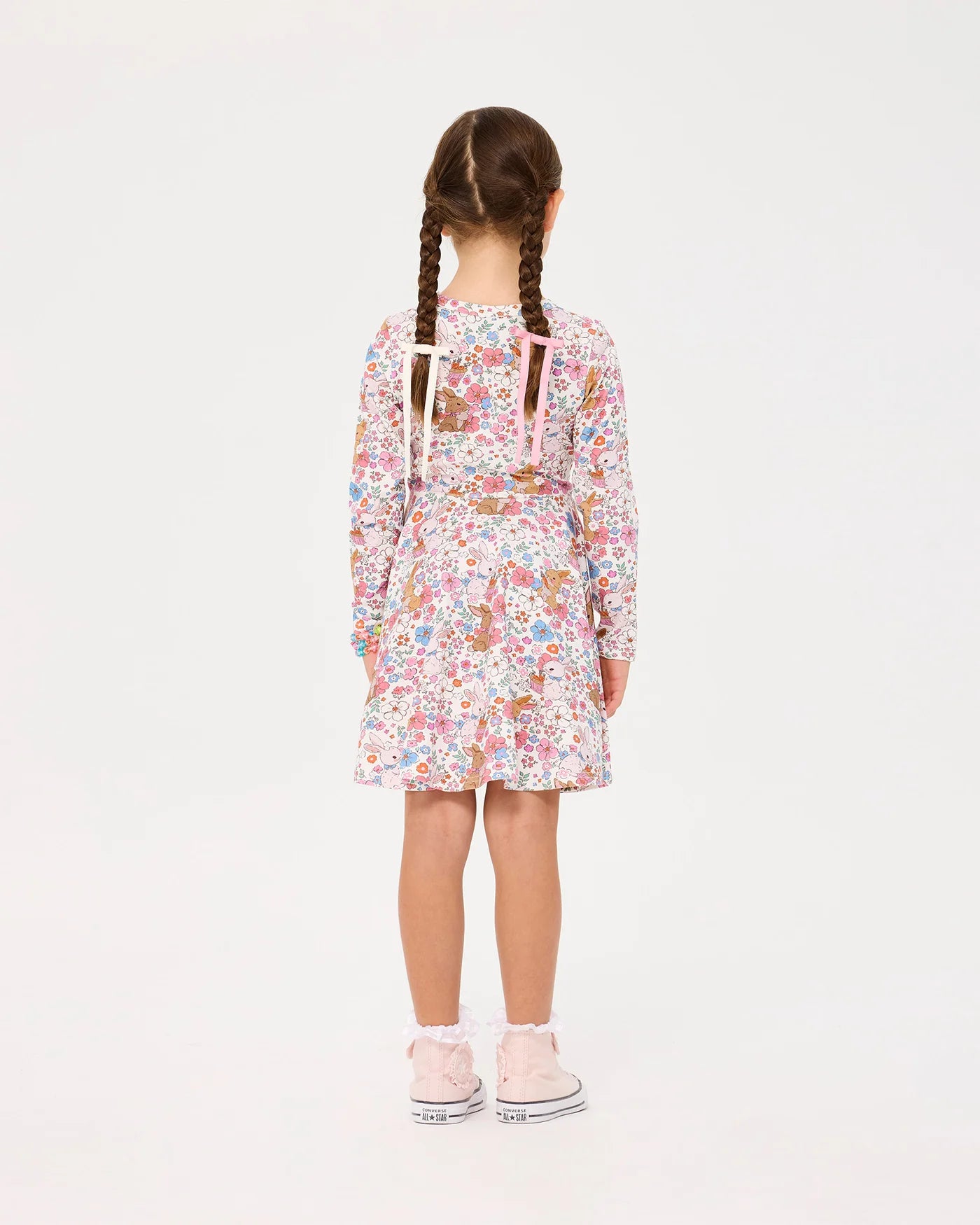 Ditsy Bunny Long Sleeve Dress