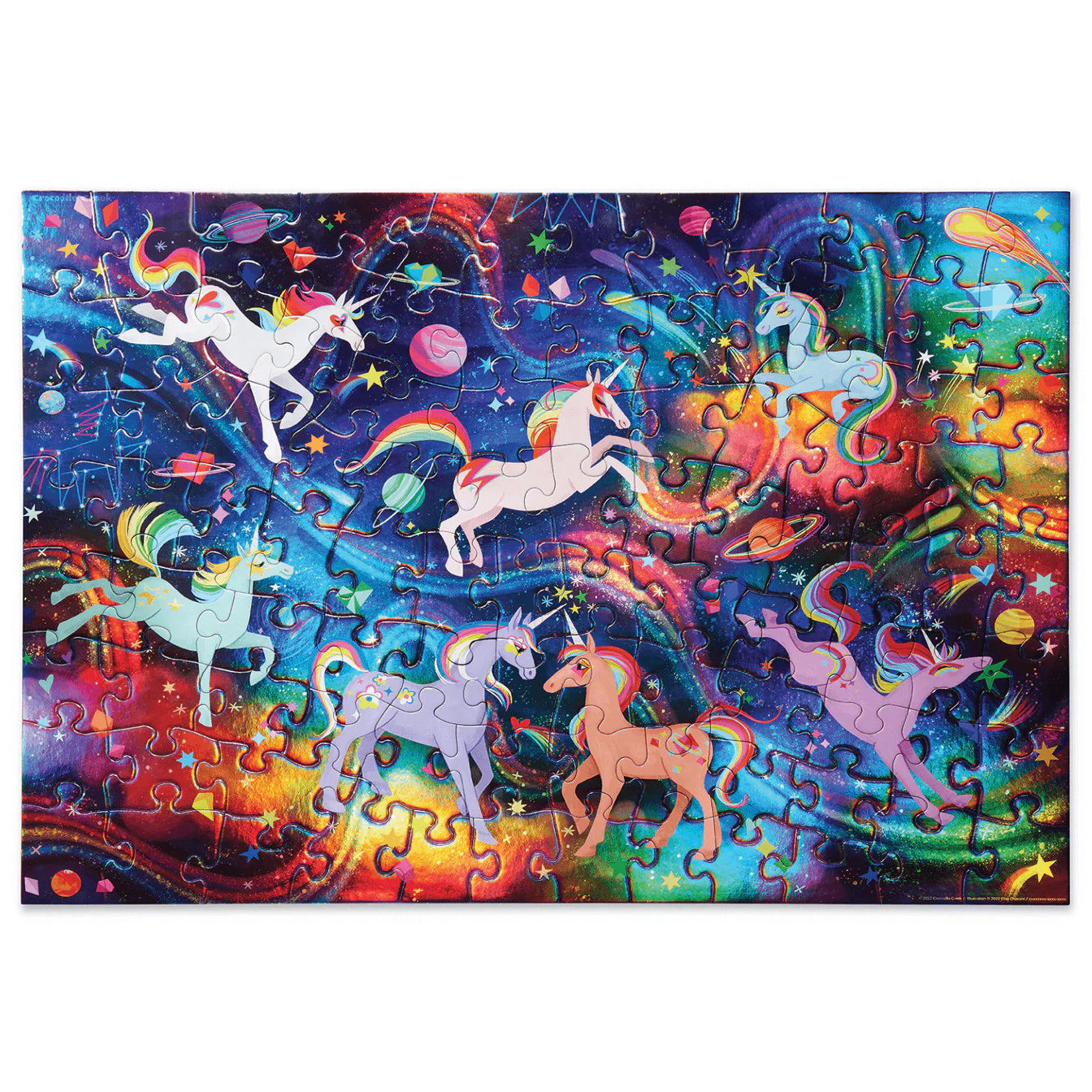 CC Holographic unicorn galaxy puzzle