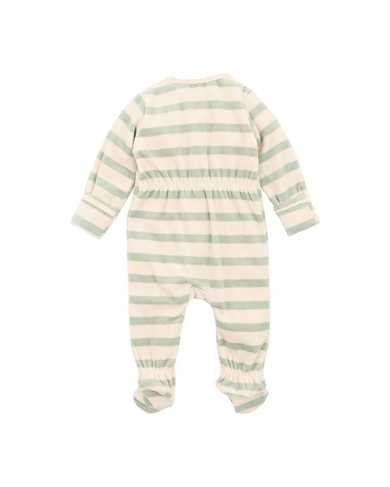 Bebe Isaac Velour Stripe Onesie