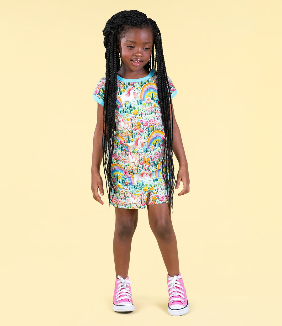 ROCK YOUR BABY Embroidered Unicorn Romper