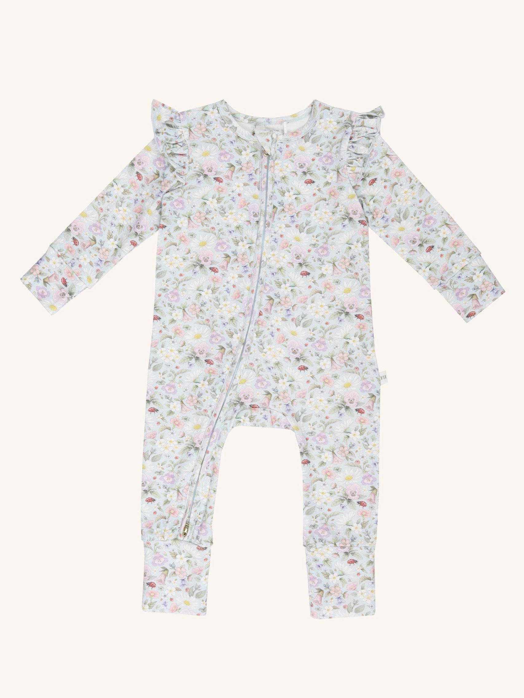 Fleur Harris Precious Frill Coverall Onesie - Sweet Garden