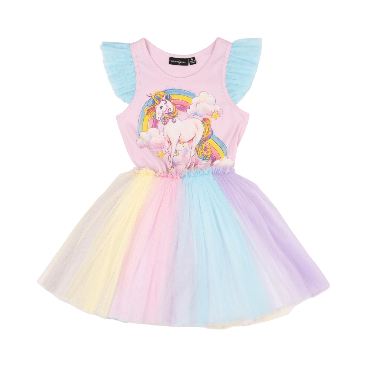 ROCK YOUR BABY Unicorn Rainbow Singlet Circus Dress