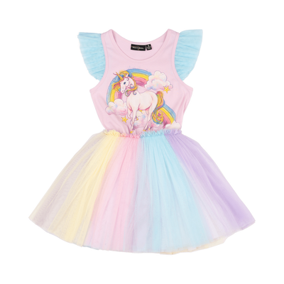 ROCK YOUR BABY Unicorn Rainbow Singlet Circus Dress