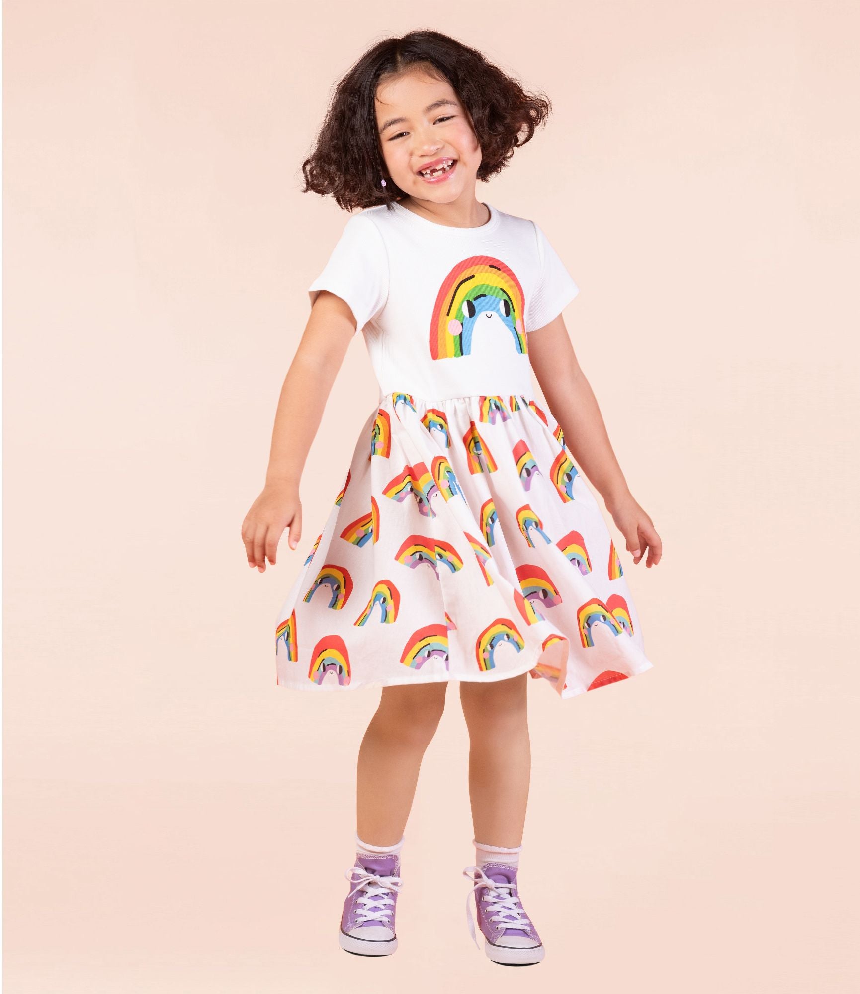 ROCK YOUR BABY Over The Rainbow T-Shirt Dress