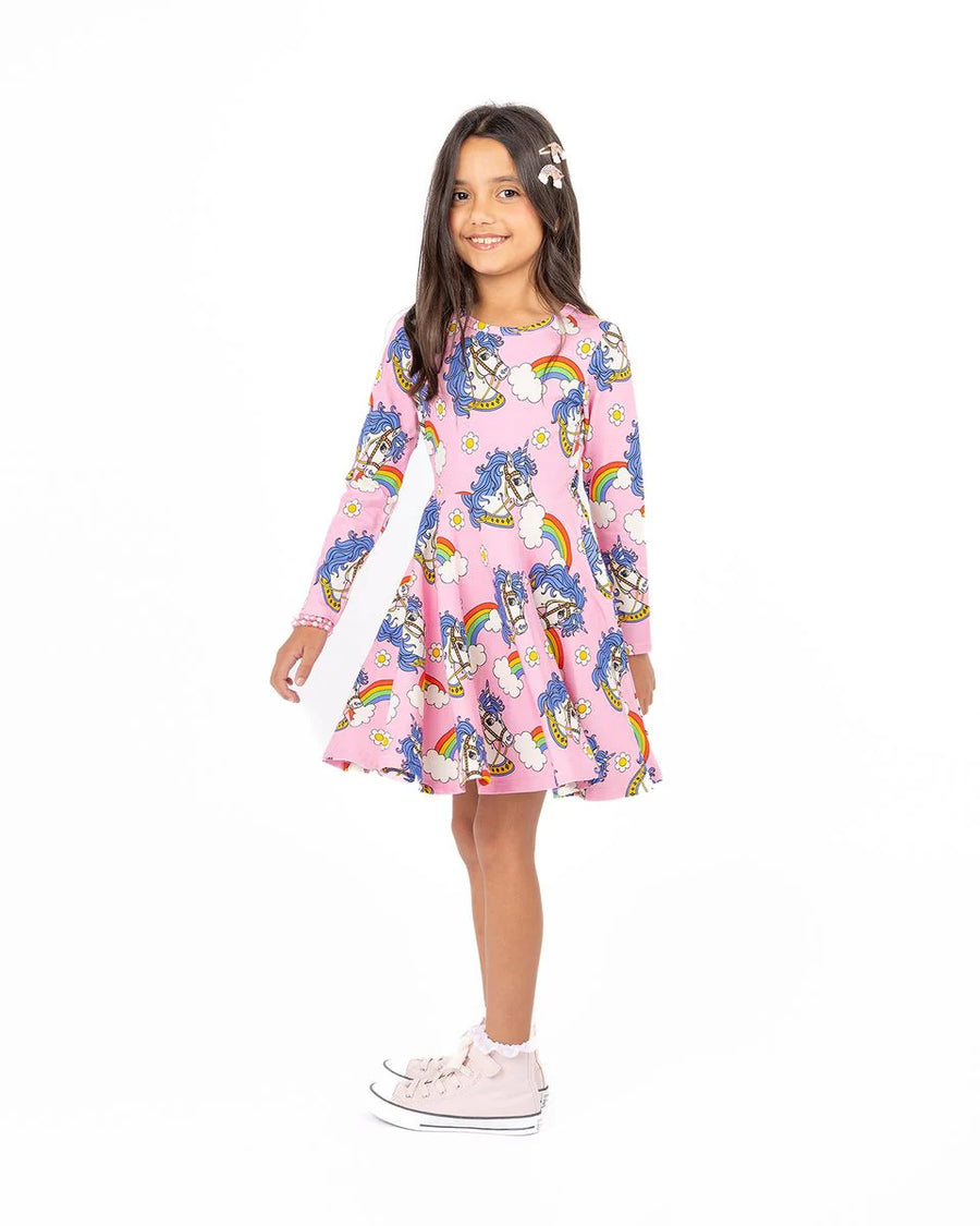 Unicorn Daisy Long Sleeve Dress