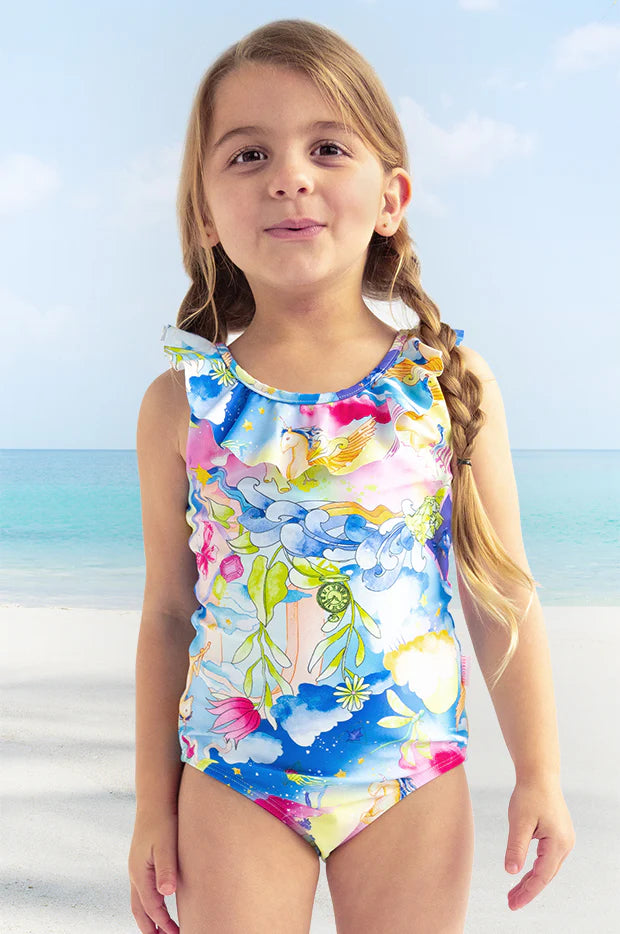 Girls Surrealism Frill One Piece