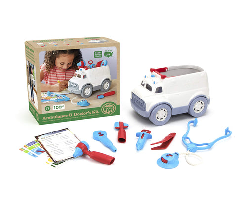 GREEN TOYS Ambulance and Doctors set