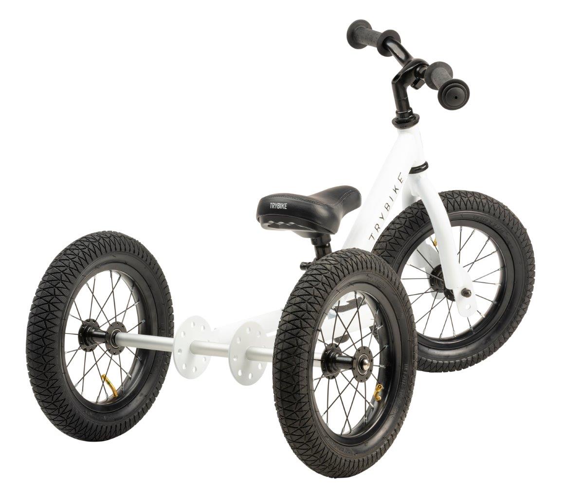 TRYBIKE Trike and Balance Bike - White